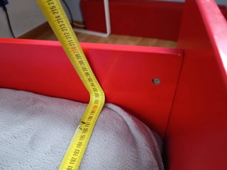 Cama infantil bomberos roja