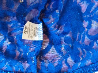 Bolero/Chaquetilla encaje azul pavo real talla 48/