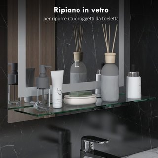 Specchio per Bagno a Luci LED a 3 Colori Regolabil