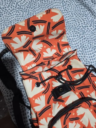 Mochila Joe&Mr.Joe Naranja y Blanco