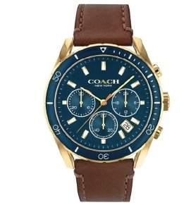 Reloj Coach Hombre Dorado y Marrón