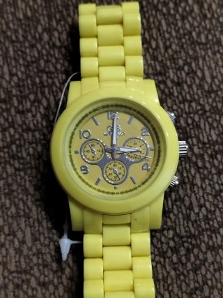 Reloj  Unisex Nuevo Amarillo
