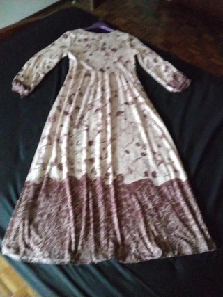 VESTIDO LARGO MAXI ESTILO BOHO, TALLE ALTO