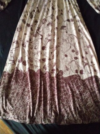 VESTIDO LARGO MAXI ESTILO BOHO, TALLE ALTO