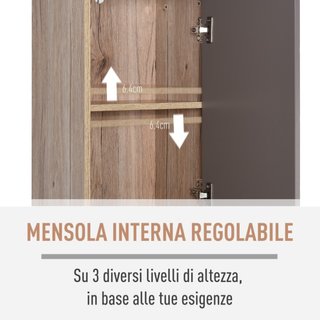 Mobiletto Salvaspazio per Bagno in Legno, Mobile d