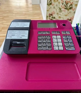 Caja Registradora Casio fucsia
