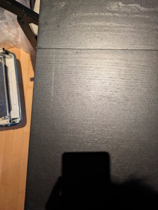Mesa extensible IKEA madera negra