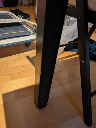 Mesa extensible IKEA madera negra