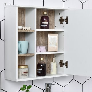 Armadietto con Specchio in MDF e Truciolato con 3