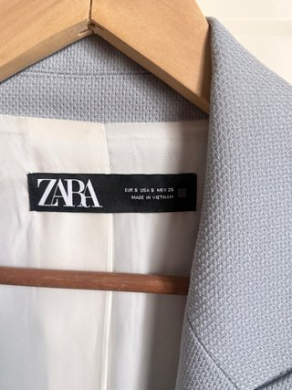 Blazer Zara Grigio Doppio Bottonatura