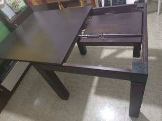 Mesa de comedor plegable de madera