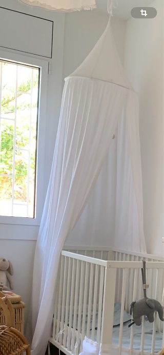 Dosel para cuna blanco