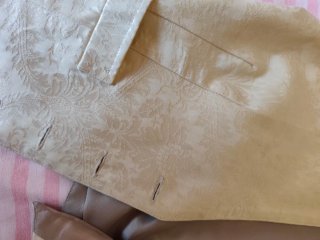 Chaleco brocado beige/dorado talla 44