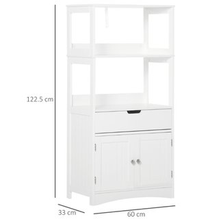 Mobile Bagno con Mensole, Armadietto e Cassetto, M