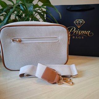 Bolso bandolera Prisma Bags beige y marrón