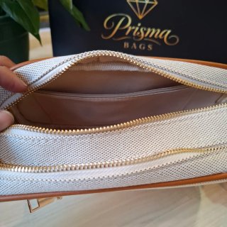 Bolso bandolera Prisma Bags beige y marrón