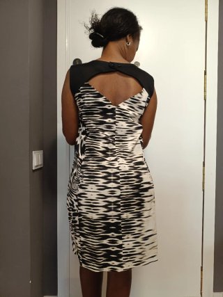 Vestido estampado cebra