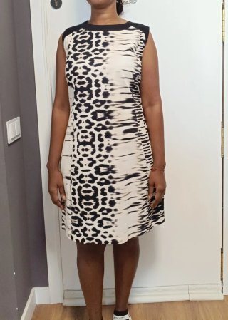 Vestido estampado cebra
