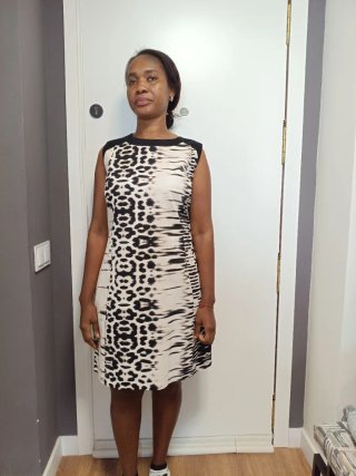 Vestido estampado cebra