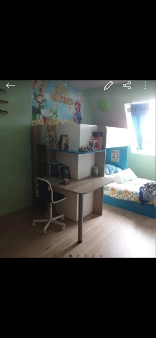 Litera con escritorio 2x90x190 cm
