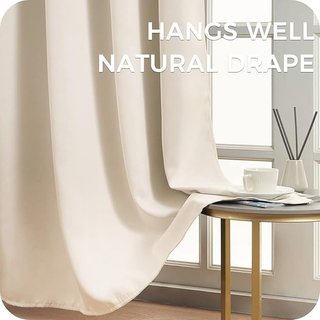 Cortinas Opacas Beige MRTREES 140x240 (2uds)