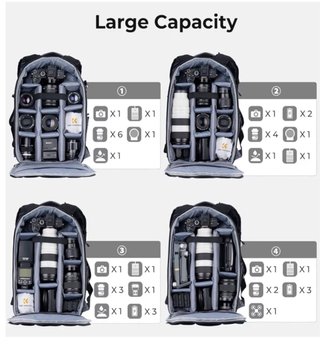 Mochila K&F CONCEPT para cámara