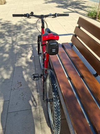 Bicicleta Montaña Roja Full Suspension