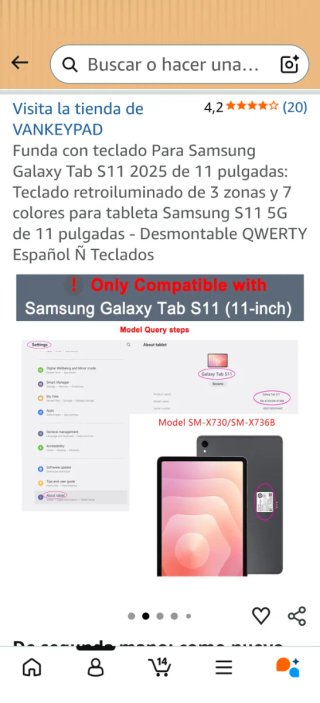Funda Teclado Samsung Galaxy Tab S11 5G