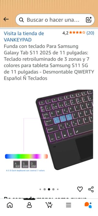 Funda Teclado Samsung Galaxy Tab S11 5G