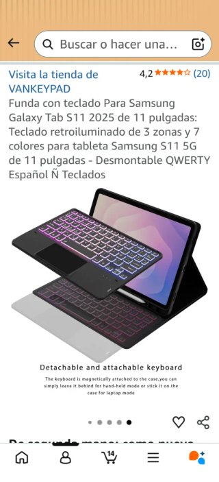 Funda Teclado Samsung Galaxy Tab S11 5G