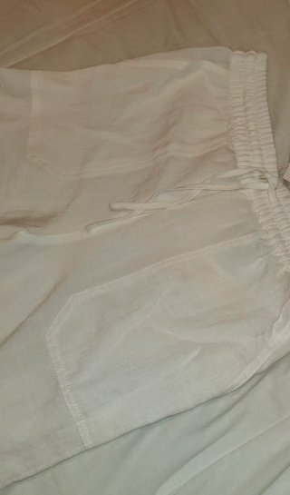 Pantalón bombacho Zara blanco