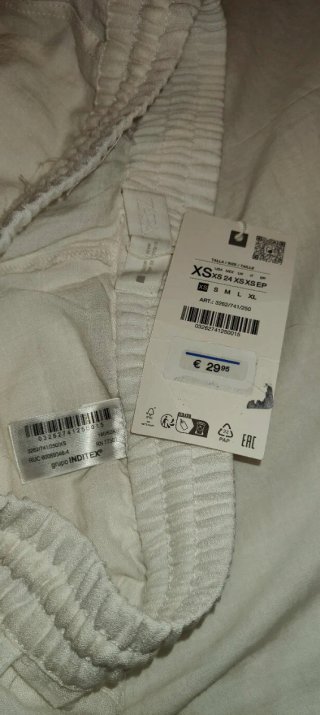 Pantalón bombacho Zara blanco