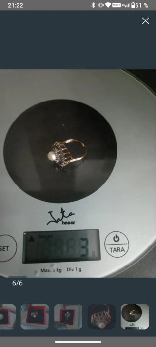Anillo Oro Blanco Zafiros y Perla
