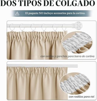 Cortina Opaca Beige 300x245
