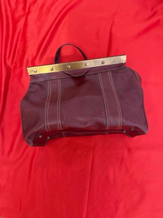 Bolso Cuero Vintage Marrón