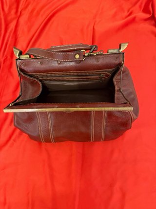 Bolso Cuero Vintage Marrón