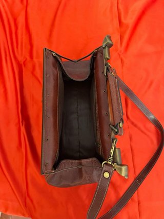 Bolso Cuero Vintage Marrón