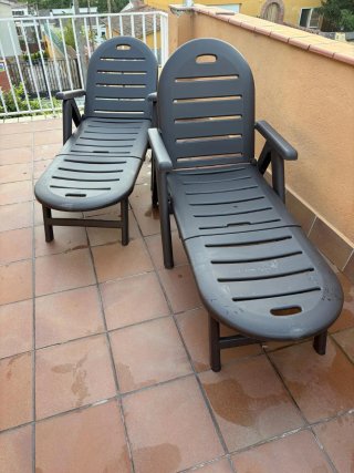 Hamacas plegables marrones (2 unidades)