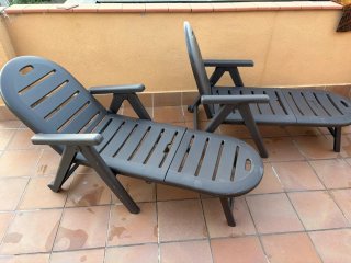 Hamacas plegables marrones (2 unidades)
