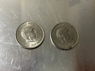 2 Monedas 5 Pesetas 1949 *49 y *50