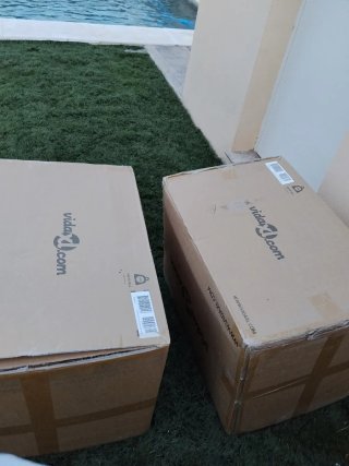 Sofá de jardín vidaXL 3 pzas madera.