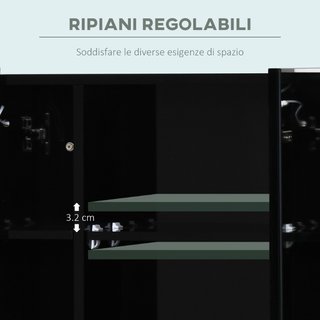 Armadietto con Specchio da Bagno a Parete in MDF c