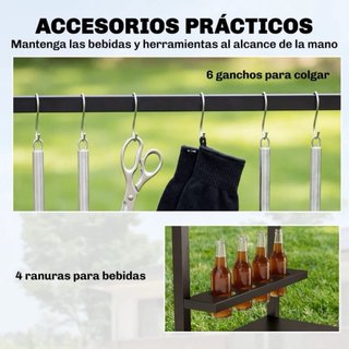 Mesa auxiliar para barbacoa