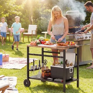 Mesa auxiliar para barbacoa