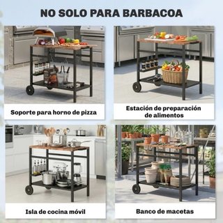 Mesa auxiliar para barbacoa