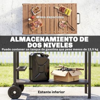 Mesa auxiliar para barbacoa