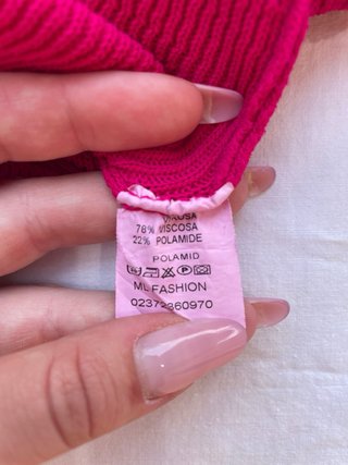 Top fucsia corto ML Fashion a coste