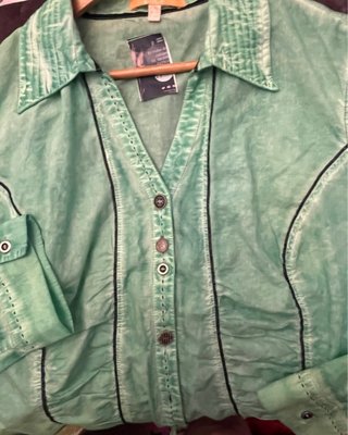 Camisa Vintage Verde Agua Talla 44