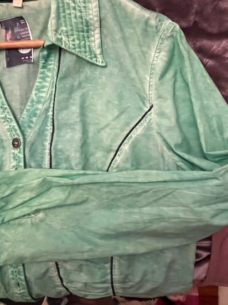 Camisa Vintage Verde Agua Talla 44