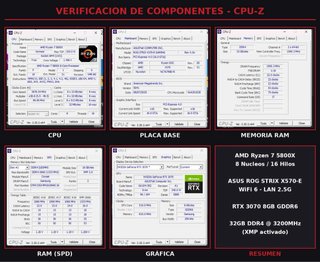 PC Gaming Ryzen 7 5800X + RTX 3070 + ROG X570-E